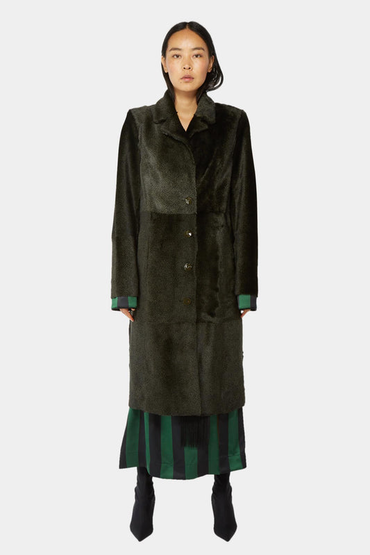 Drome Green lambskin coat