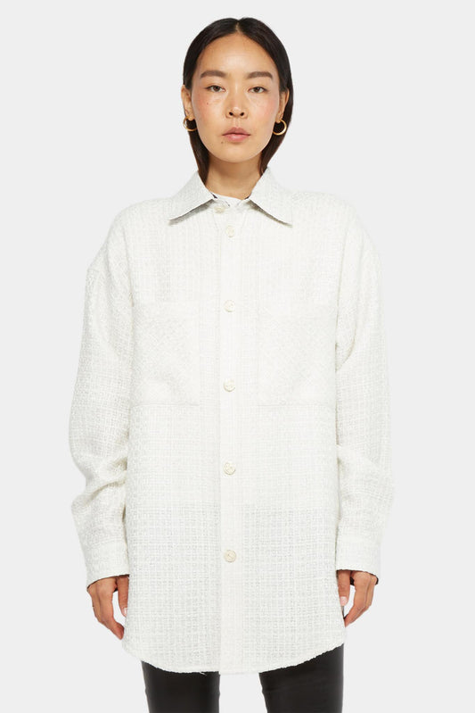Off-white tweed overshirt