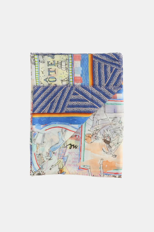 Faliero Sarti Scarf "Costa Azzura" x Paolo Fiumi