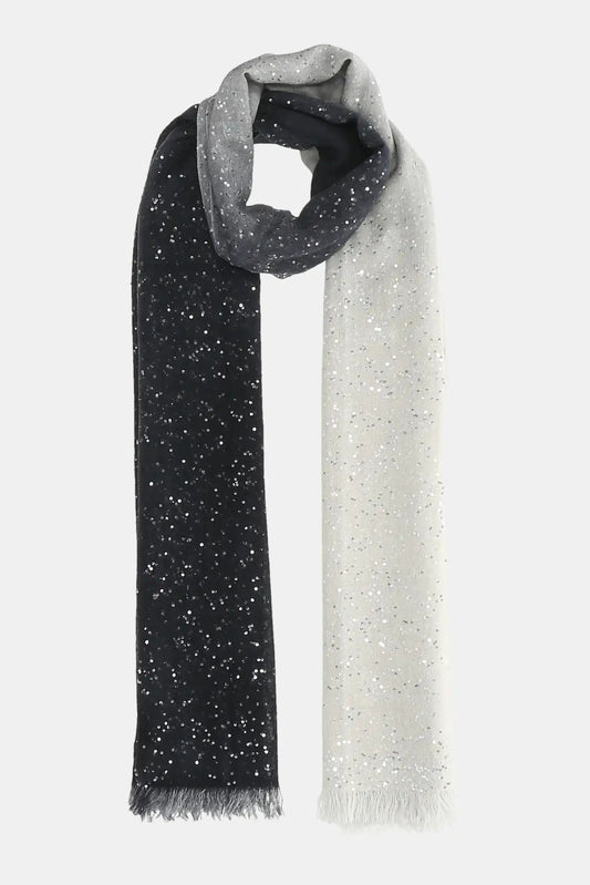 Faliero Sarti "Dania" Scarf two-tone sequinned