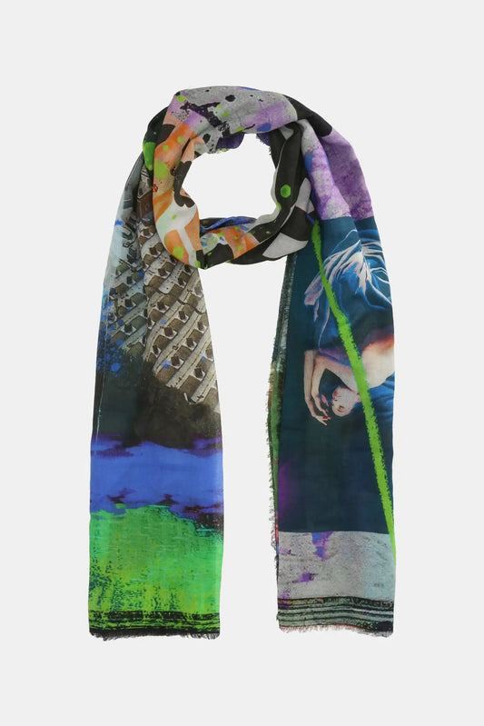 Faliero Sarti Scarf "History" with patchwork print