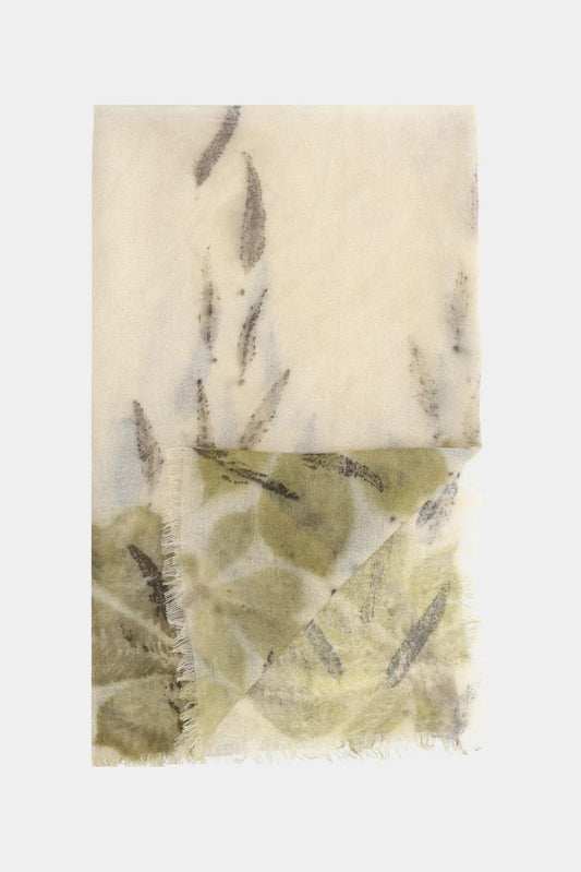 Faliero Sarti Scarf "LORA" in green cashmere blend