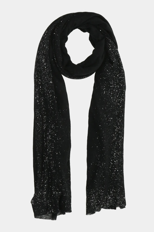 Faliero Sarti "LUCCIOLA" scarf in black cashmere blend