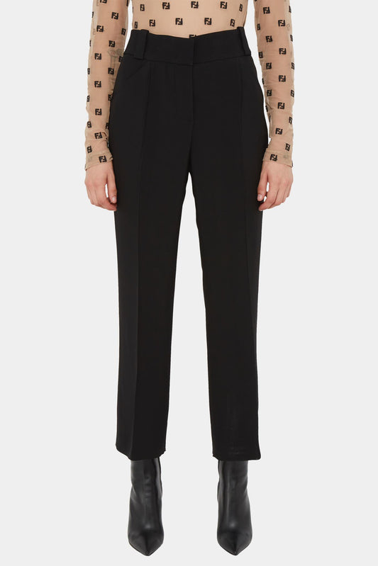 Fendi Flared trousers with black viscose pliers
