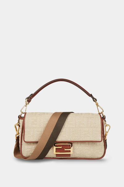 Fendi Bag wand monogrammed FF in beige raffia – LECLAIREUR