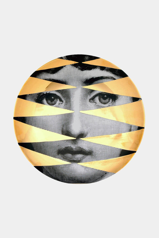 Fornasetti Wall plate Theme and Variations n ° 46 - dorée