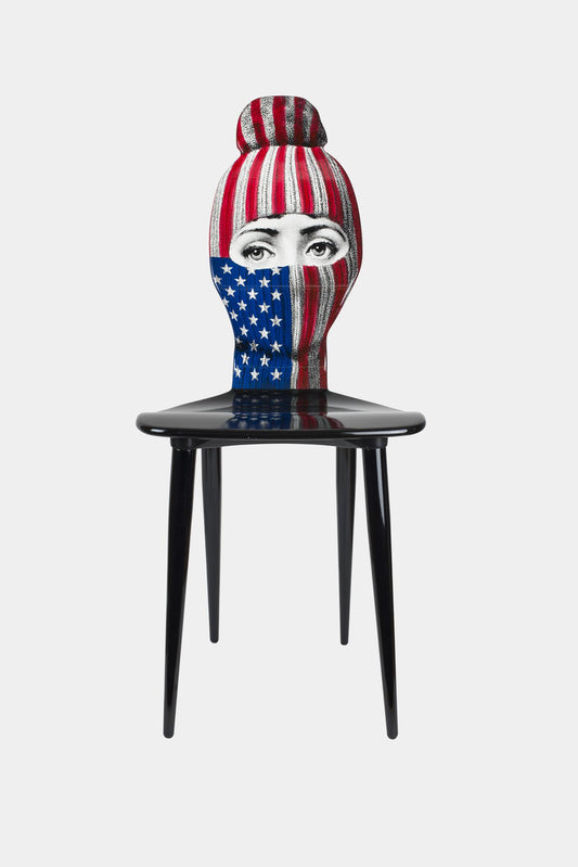 Fornasetti Chaise Lux Gstaad - drapeau USA - LECLAIREUR