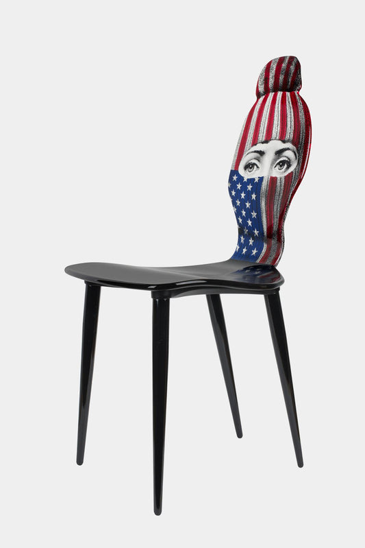 Fornasetti Chaise Lux Gstaad - drapeau USA - LECLAIREUR