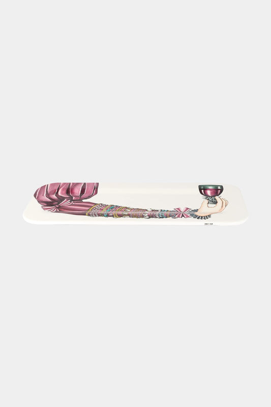 Fornasetti Plateau Braccio Ingioiellato 25x60 - blanc - LECLAIREUR