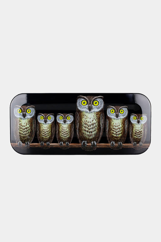 Fornasetti Plateau Civette 25x60 - noir - LECLAIREUR