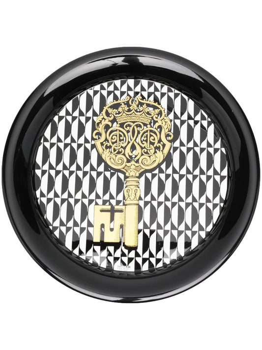 Fornasetti Plateau rond "Chiavi and Losanghe" - LECLAIREUR