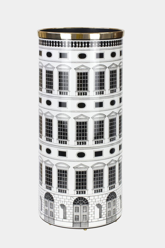 Fornasetti Architettura cylindrical umbrella holder