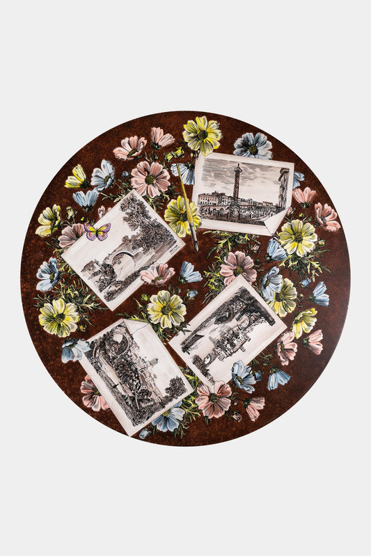 Fornasetti Vintage Table d'Appoint en Bois - LECLAIREUR