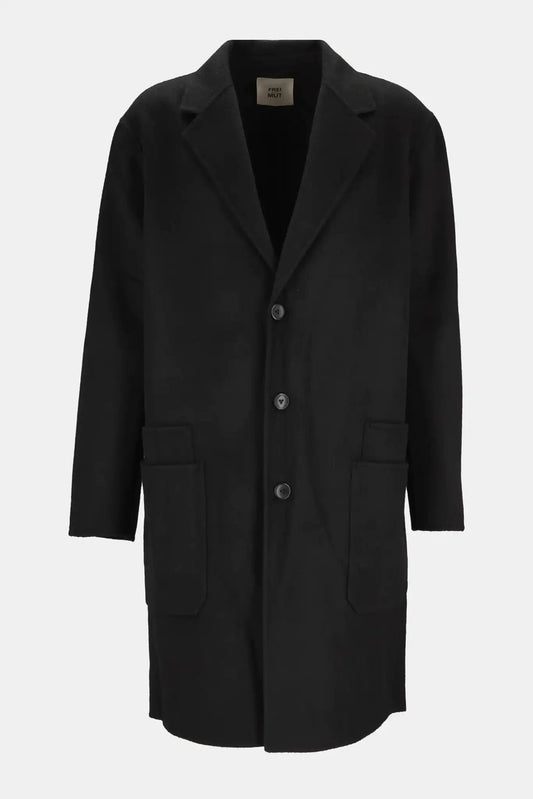 Frei Mut Long coat in black wool