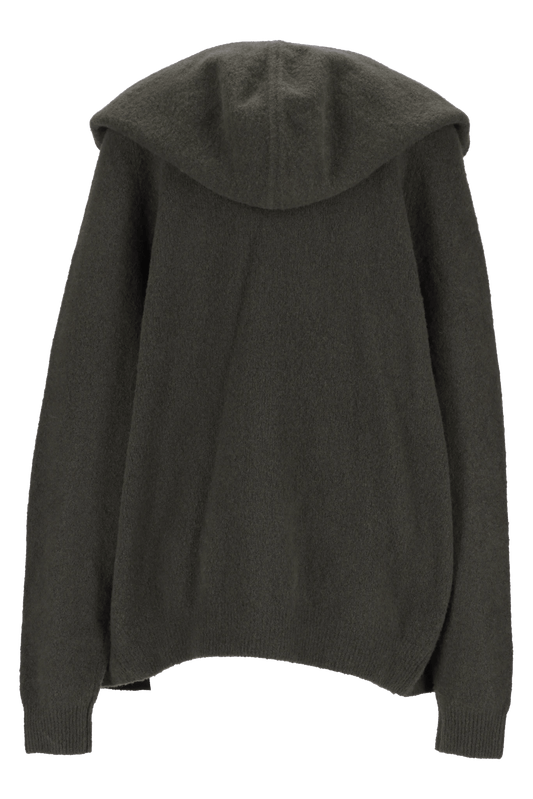 Frenckenberger Cardigan à capuche en cachemire vert - LECLAIREUR