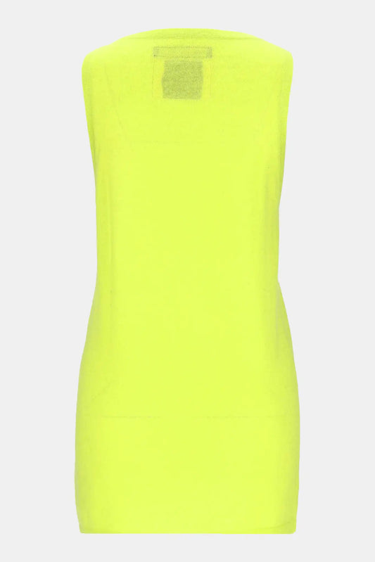 Frenckenberger Long tank top in cashmere yellow