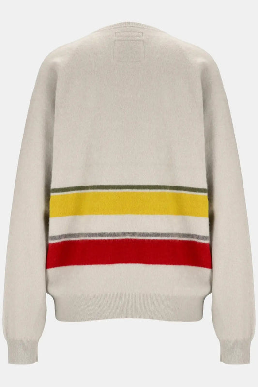 Frenckenberger Cashmere sweater with colorful line design