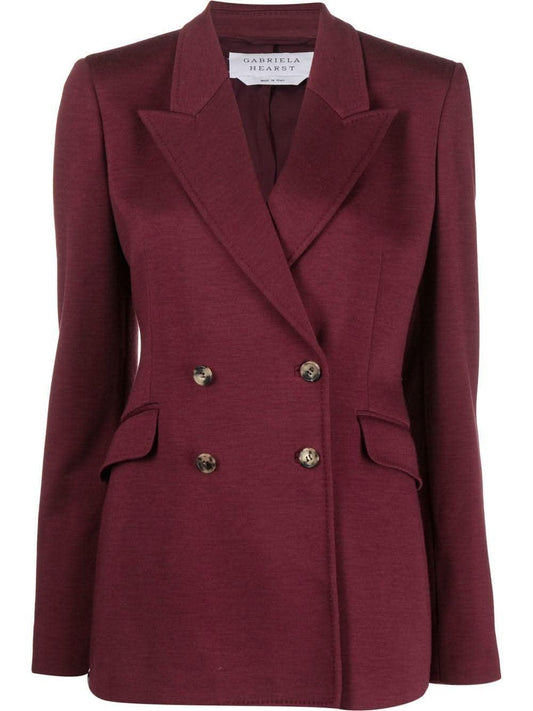 Gabriela Hearst "STEPHANIE" blazer in burgundy merino wool