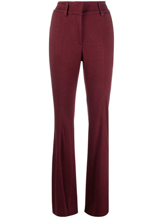 Gabriela Hearst "RHEIN" pants in burgundy merino wool