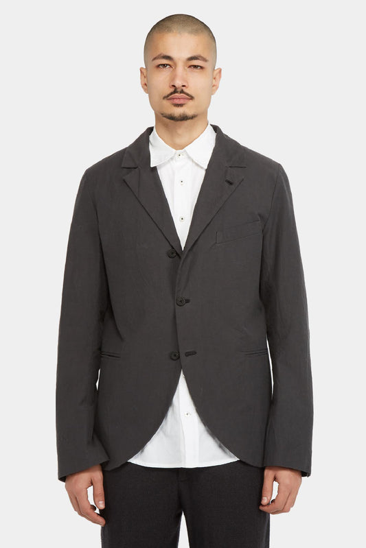 Geoffrey B. Small Fitted dark gray cotton blazer
