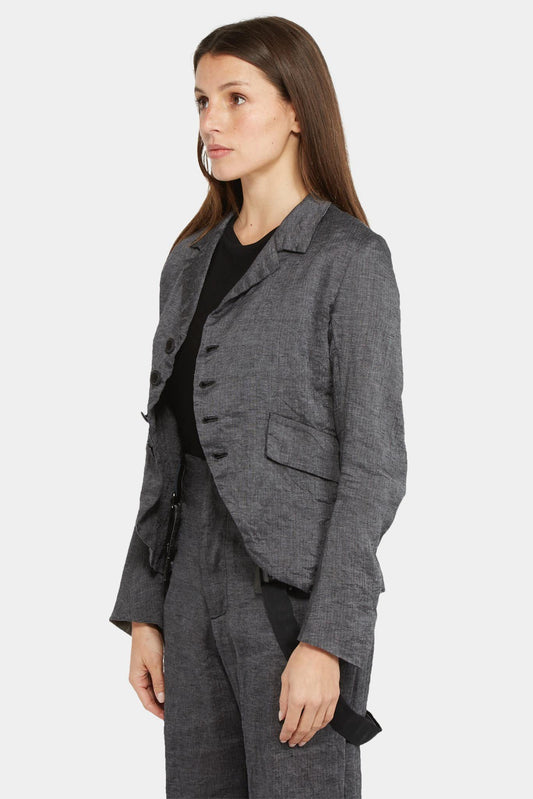 Geoffrey B. Small Blazer adjusted in gray linen
