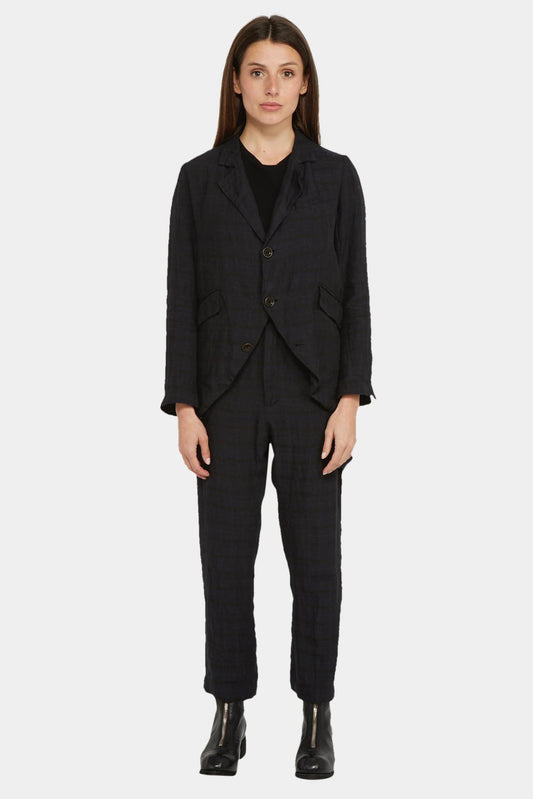 Geoffrey B. Small Blazer ajusté en lin noir - LECLAIREUR
