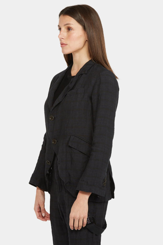 Geoffrey B. Small Blazer ajusté en lin noir - LECLAIREUR