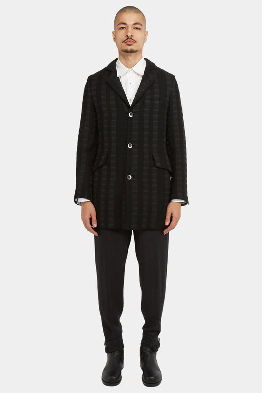 Geoffrey B. Small Mid-length checked coat