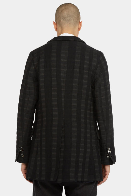 Geoffrey B. Small Manteau mi-long à carreaux - LECLAIREUR