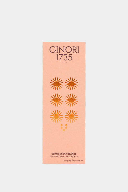Ginori 1735 Set of 6 "Orange Renaissance" refill candles (6x40g)