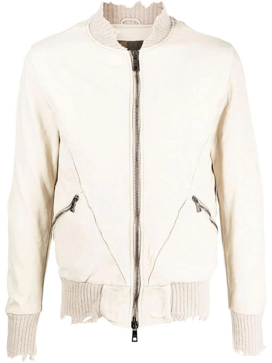 Giorgio Brato Off white leather jacket