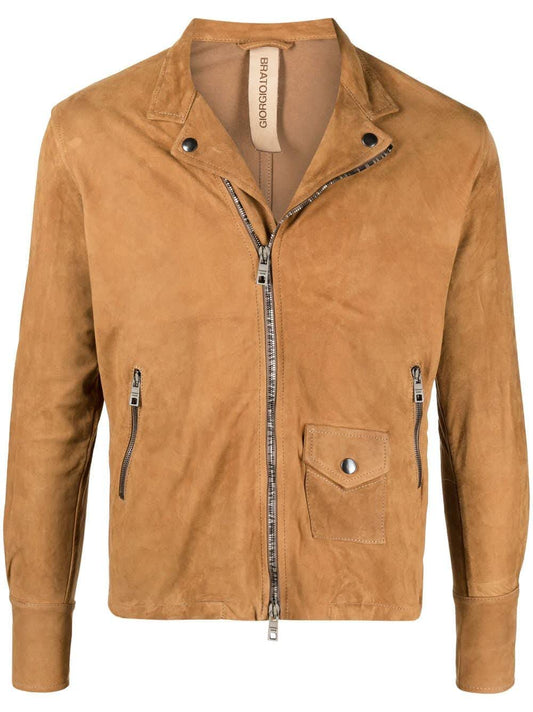 Giorgio Brato Camel leather jacket