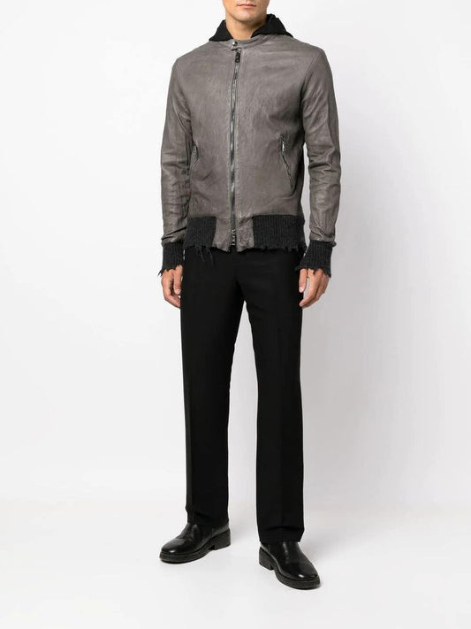 Giorgio Brato Grey leather jacket