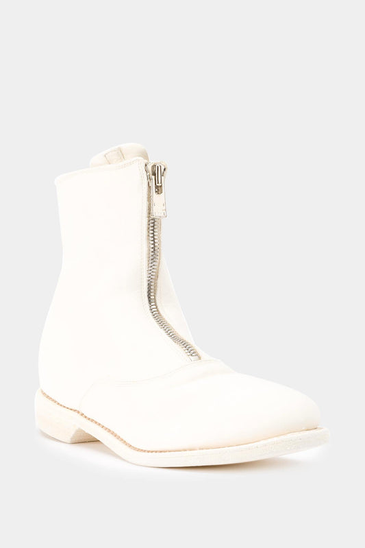 Guidi White leather ankle boots