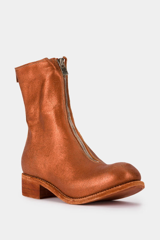 Guidi Copper leather ankle boots