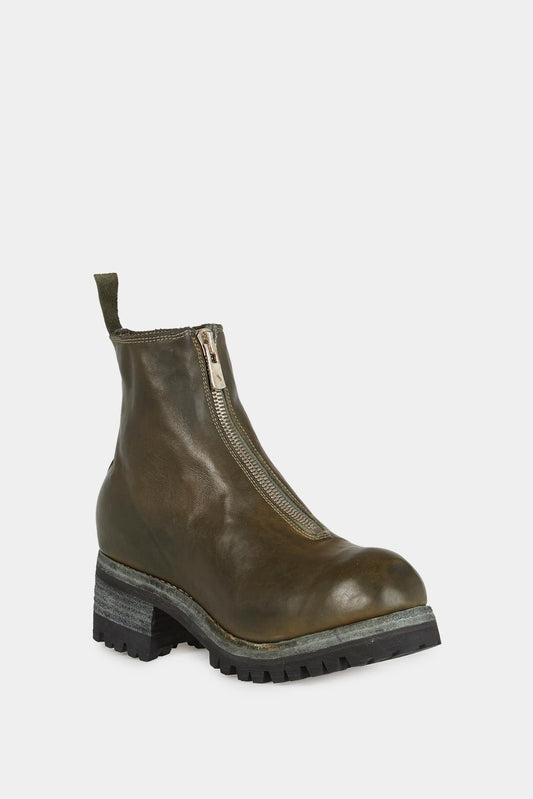 Guidi Smooth khaki leather boots