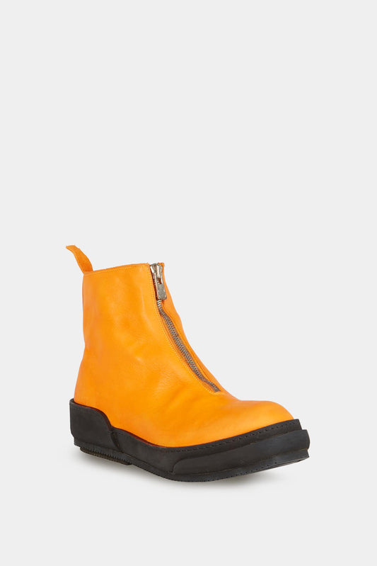 Guidi Orange leather boots with thick soles