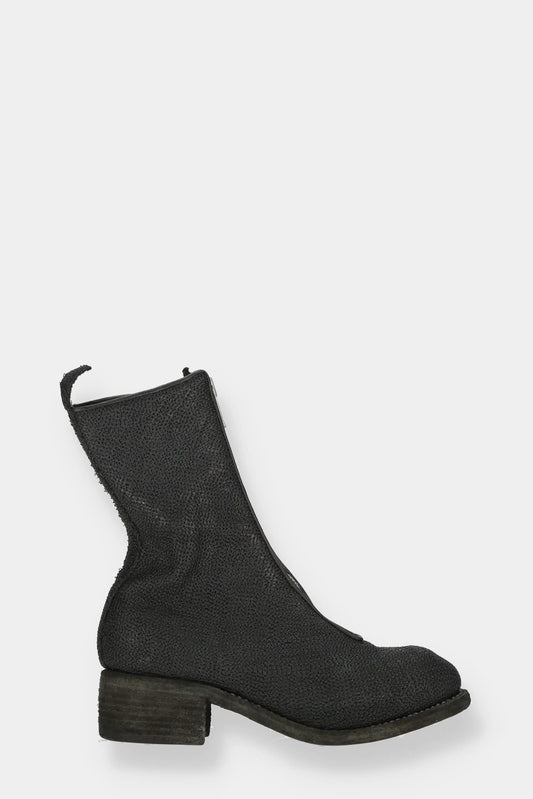 Black braided leather boots guidi