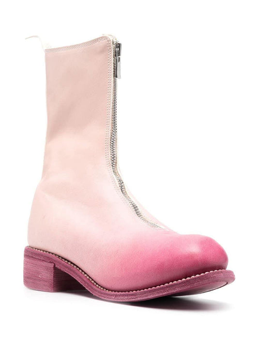Guidi Pink boots with front zipper
