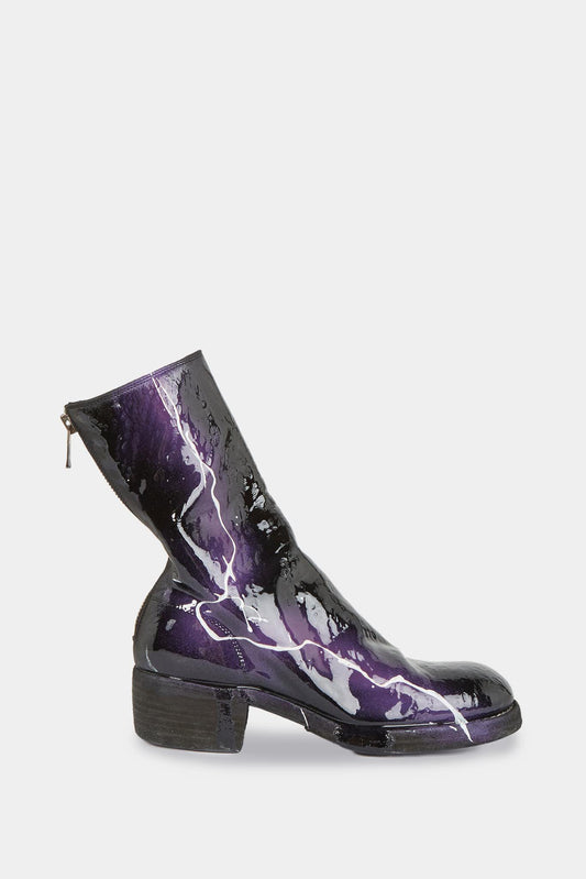 Guidi Thunder drip patent leather boots