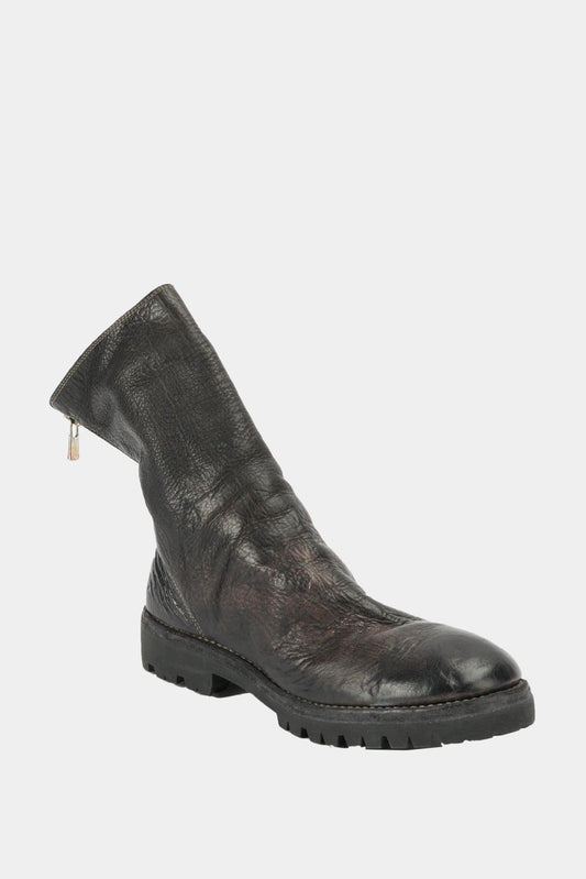 Guidi Black leather zipped boots