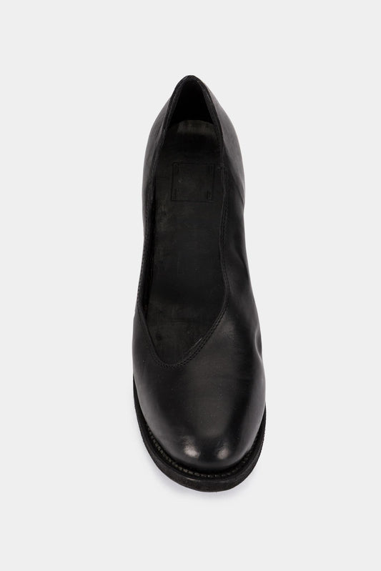 Guidi Escarpins en cuir noirs - LECLAIREUR
