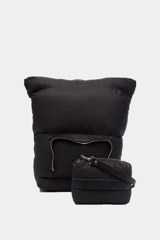 Guidi Sac à dos en nylon et cuir noir à pochettes amovibles - LECLAIREUR