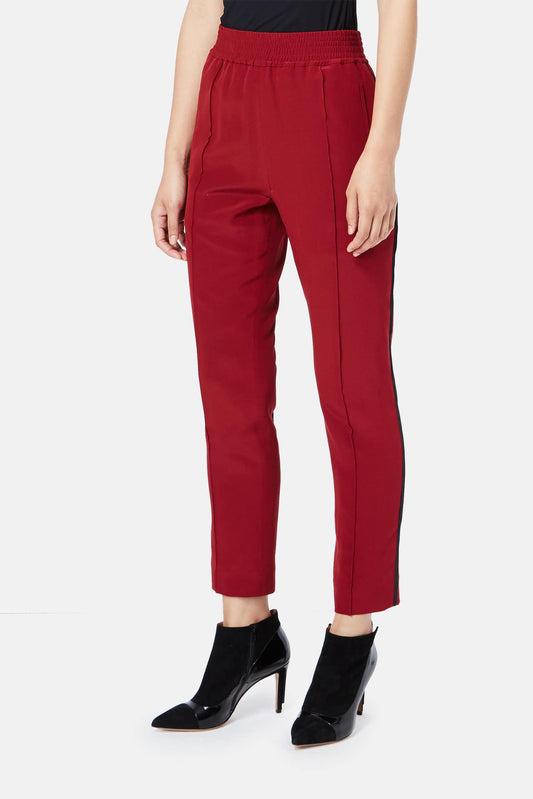 Haider Ackermann Pantalon slim en soie rouge - LECLAIREUR