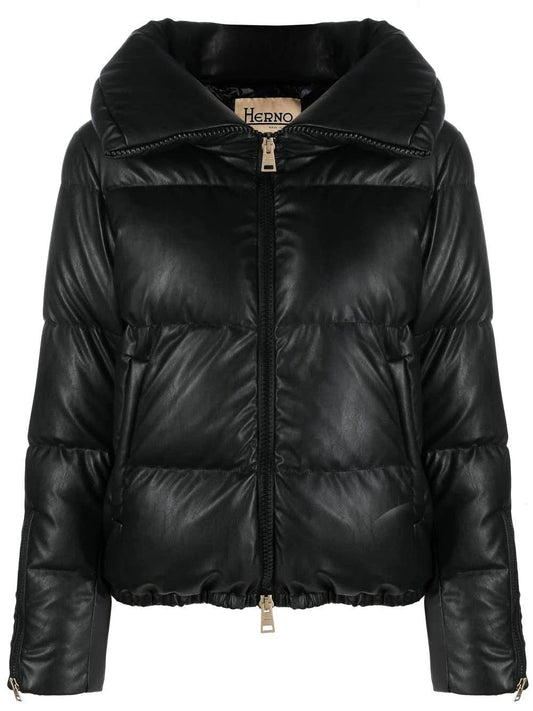 Herno Black quilted down jacket