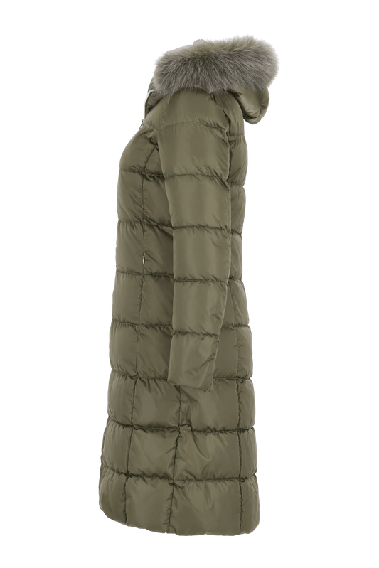 Herno Green quilted hooded jacket
