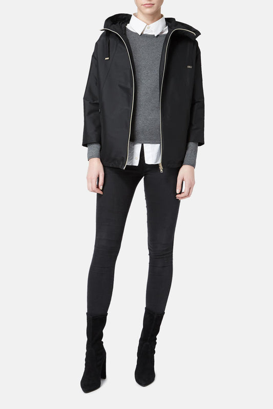 Herno Manteau à capuche en polyester noir - LECLAIREUR