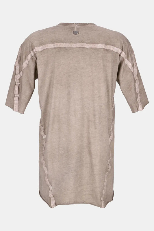 Isaac Sellam Experience T-shirt "basic T bande" en coton biologique beige - LECLAIREUR