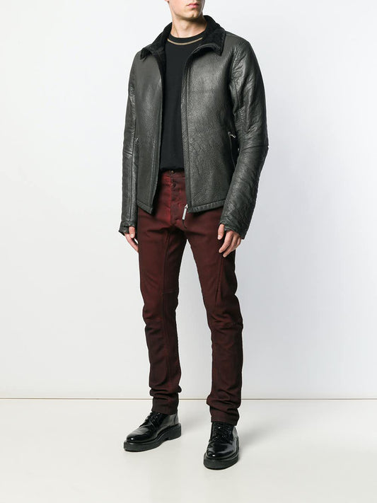 Isaac Sellam "Aguerri" khaki leather jacket
