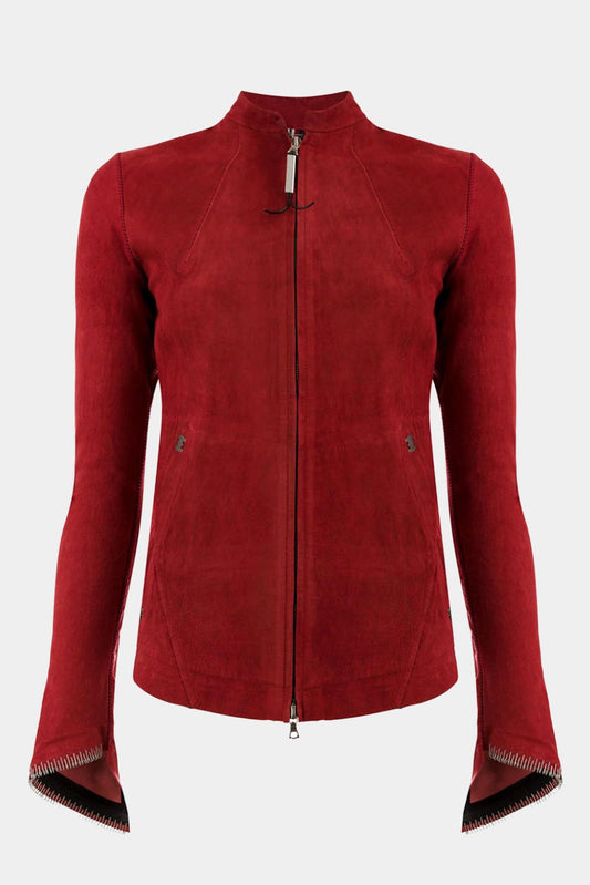 Isaac Sellam "Déboussolée" red lamb leather jacket
